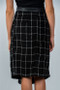 Womens Fashion B&W Plaid Wrap Skirt