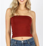 Womens Fashion Brick Ruched Tube Top