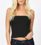 Womens Fashion Black Ruched Tube Top