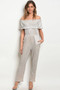 Womens Fashion Silver Satin Off Shoulder Romper!