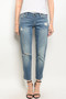 Womens Fashion Light Blue Distressed Ripped Jeans - Nice and Soft to Touch - JustUSA Brand!