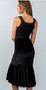 Womens Fashion Dressy Black Velvet Skirt