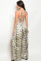 The Must Have Womens Fashion Ivory Snake Animal Print Jumpsuit!!!