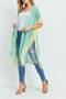 Summer Wrap, Kimono, Cover-up. Mint Green, Coral