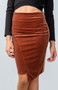 Womens Rust Velvet Skirt
