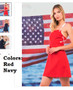 Red white and Blue Navy Yacht Dresses, 4th of July, Memorial Day, Labor Day, Veterans Day, Summer, Spring, Boating
