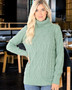 Light Green Cable Knit Sweater