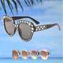 Heart Stone Embellished Sunglasses in Assorted Colors