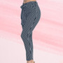 Black & Ivory Pinstripe Pants with Pockets and a Belt!