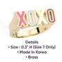 Brass XOXO Ring Size 7