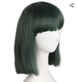 DGW- Dark Green Bob Cut Wig with Bangs