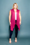 The Perfect Plus Size Sleeveless Duster Cardigan Vest in Grey & Burgundy!