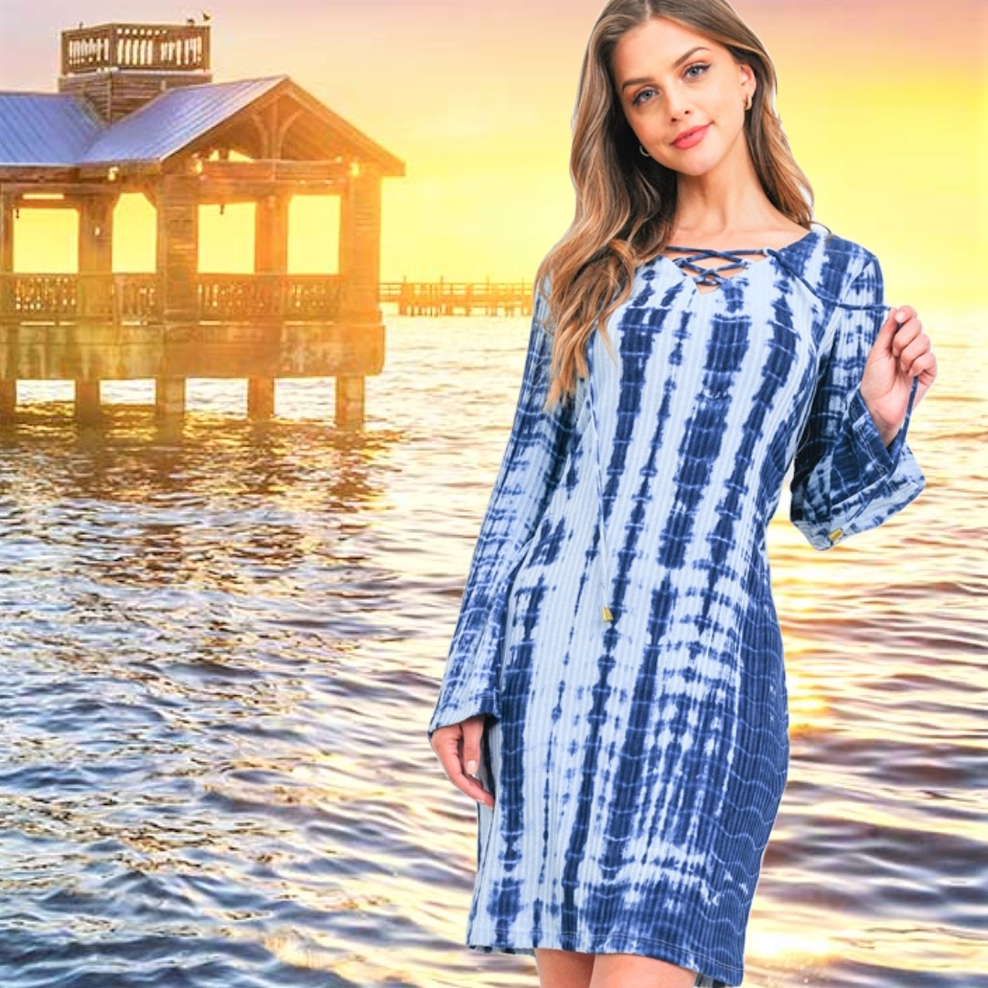 navy blue and white tie dye dress Patio, Please Tie Dye Maxi In Navy
