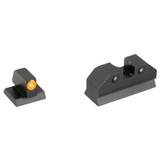 XS Sights, R3D, 2.0, Tritium Night Sight, For Desert Eagle (.44 Mag/.50AE), Standard Height, Orange Front Outline, Green Tritium Front/Rear