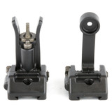 Griffin Armament M2 Sights, Front/Rear Folding Sights, Fits Picatinny Rails, Matte Finish, Includes 12 O'Clock Bases