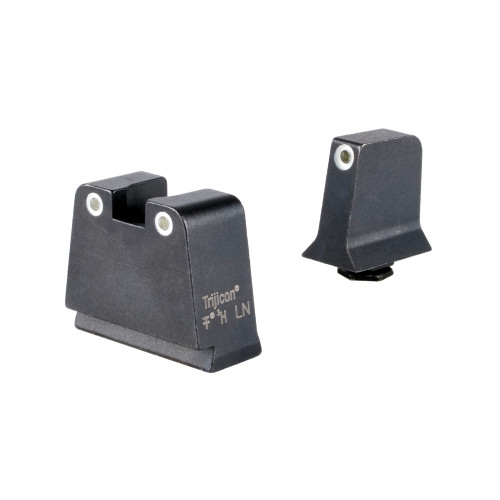 Trijicon Suppressor/Optic Height Night Sights for Glock 42/43/43X/48, White Front with White Rear & Green Lamps