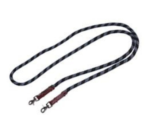 True North Two Tone Parachute Cord Roping Reins with Leather Loop & Scissor Snap