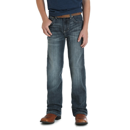 Boys Size 1-7 Wrangler 20X® Vintage Boot Cut Slim Glasgow Jeans
