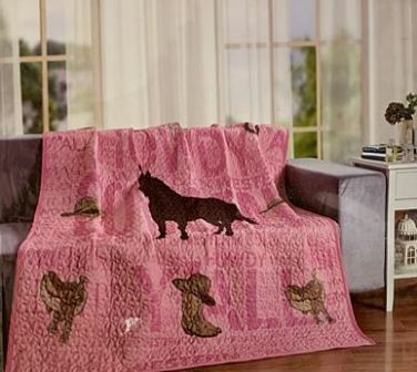 Pink Billboard Cowboy Throw