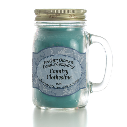 Mason Jar Candle - Country Clothesline