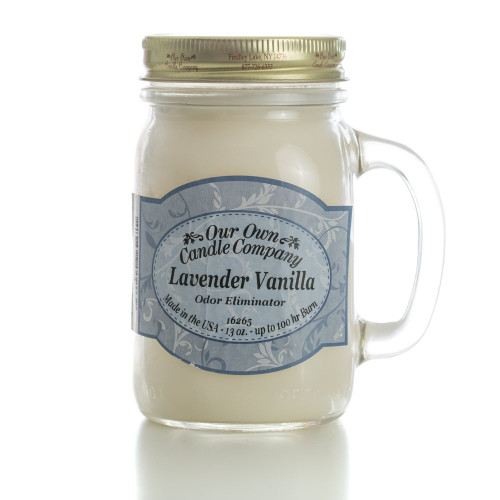 Mason Jar Candle - Lavendar Vanilla Odor Eliminator