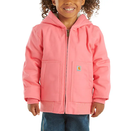 Carhartt Girls' Zip Front Canvas Insulated Hooded Active Jacket