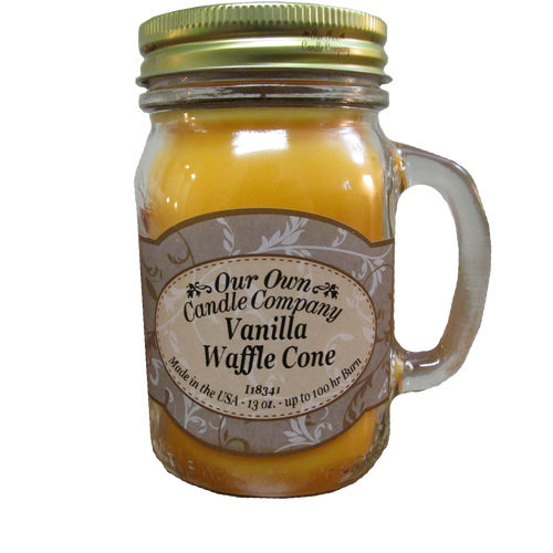 Mason Jar Candle - Vanilla Waffle Cone