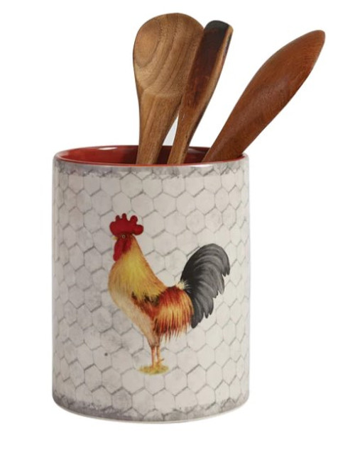 Utensil Crock - Break Of Day Rooster