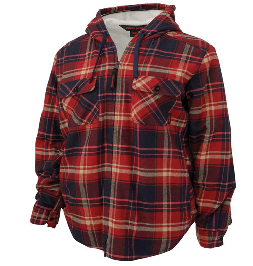 Tough Duck Women's Plus Pile-Lined Flannel Zippered Shirt