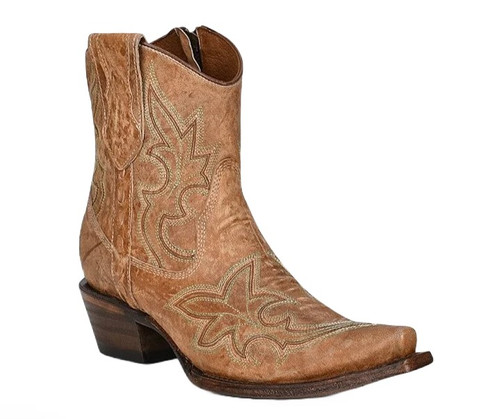 Corral Ladies Orix Embroidery Zipper Ankle Boots