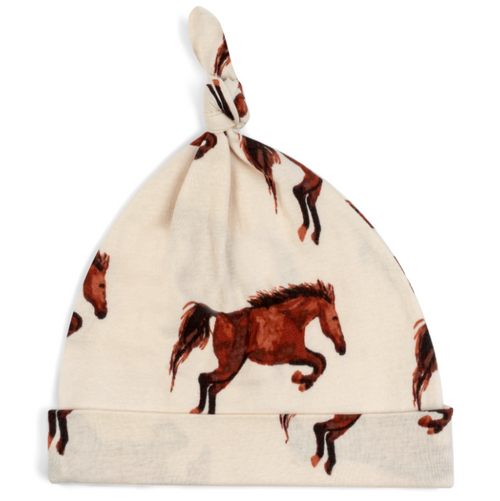 Milkbarn Horse Knotted Beanie Hat (6-12M)