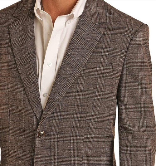 Rock & Roll Men's Plaid Sports Coat - Brown