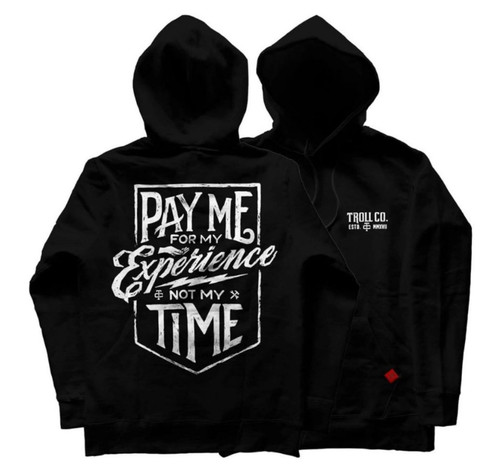 Troll Co. Men's Pay Me Black Hoodie