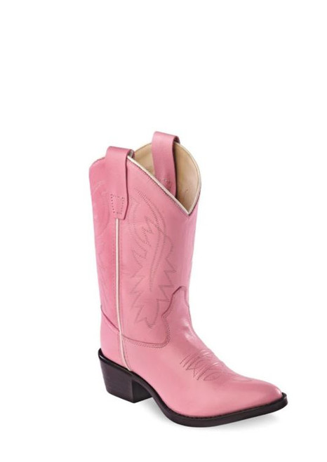 Old West Pink J Toe Cowboy Heel Cowboy Boot