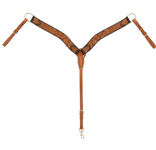 Weaver Floral Tooled Breast Collar