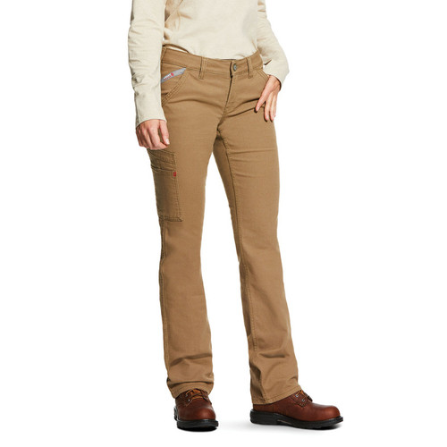 Women's Ariat FR Stretch DuraLight Canvas Stackable Straight Leg Pants
