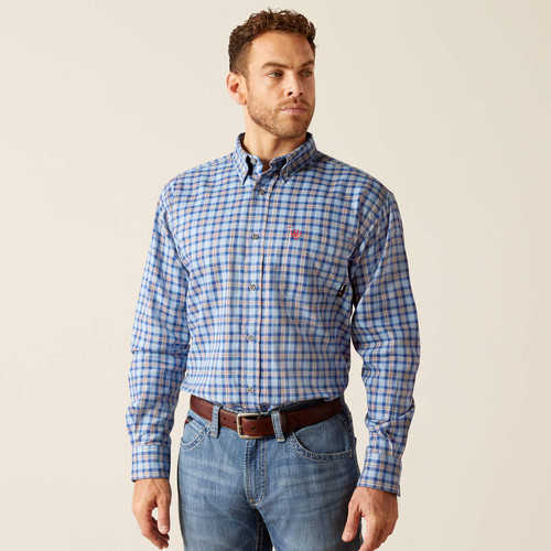Men's Ariat FR Sierra Plaid Button Work Shirt