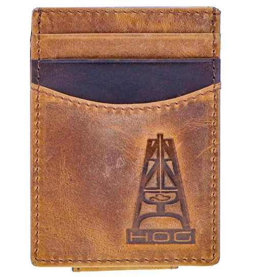 Hooey Tan & Brown Money Clip Wallet