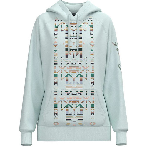 Ladies Hooey Blue Aztec Legendary Hoodie