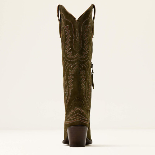 Ladie's Ariat Casanova X Toe Western Boot - Olive Suede