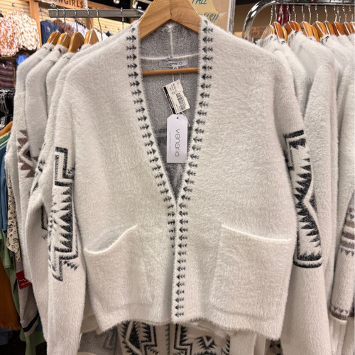 Venari Cropped Cardigan Nelly - Aztec Print