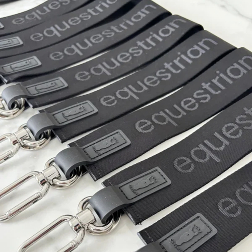 LUXY CHARM EQUESTRIAN KEYCHAIN - BLACK