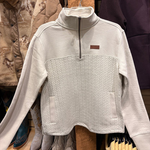 Ladies Cinch 1/4 Zip Pullover - Cream