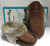 Women's Laurentian Chief Rabbit Fur Collar Chocolate Suede Moccasins