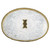 Montana Initial Silver Engraved Gold Trim Western Belt Buckle