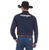 Men's Wrangler Logo Long Sleeve Button Down Navy Shirt