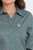 Ladies Cinch Blue Geometric Button Down Western Shirt