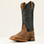Men's Ariat Cowhand Wide Square Toe Cowboy Boot - Smoked Tan/Black