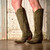 Ladie's Ariat Casanova X Toe Western Boot - Olive Suede