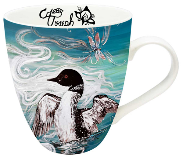 Winn Devon Mug - "Loon With Dragonfly"